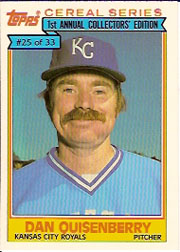 1984 Topps Cereal       025      Dan Quisenberry